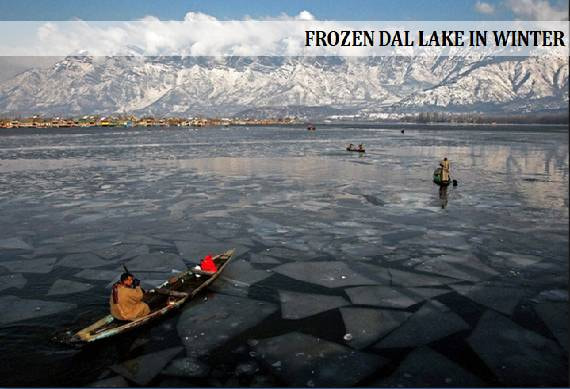 Frozen Dal Lake Winter