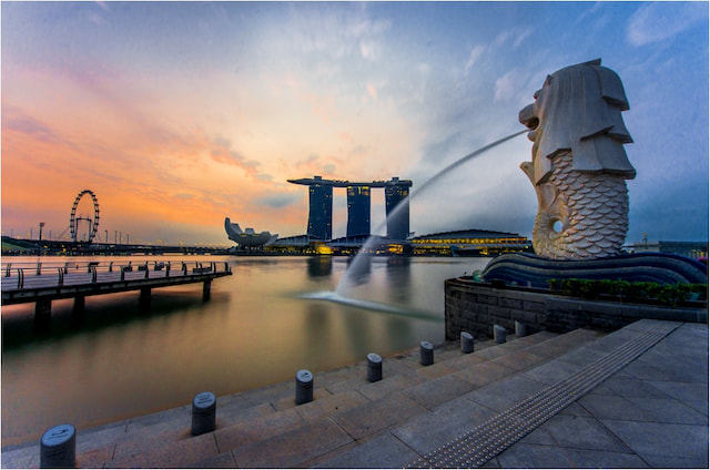 singapore merlion photo stop