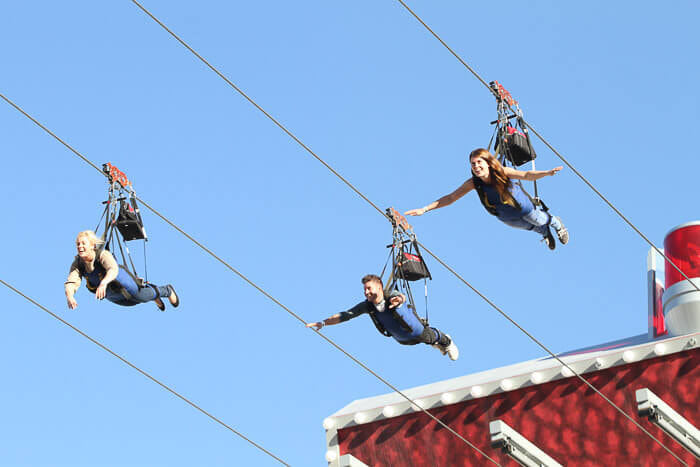 Zip line at Fremont street